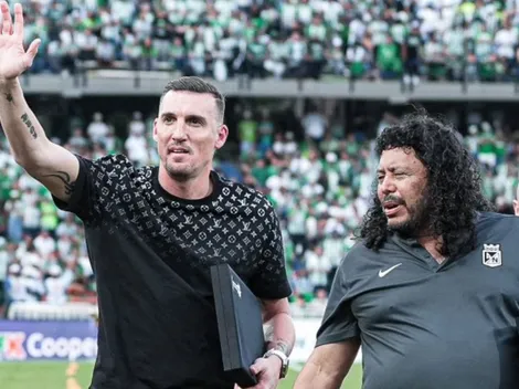 Armani disfrutó del título de Atlético Nacional y fue homenajeado
