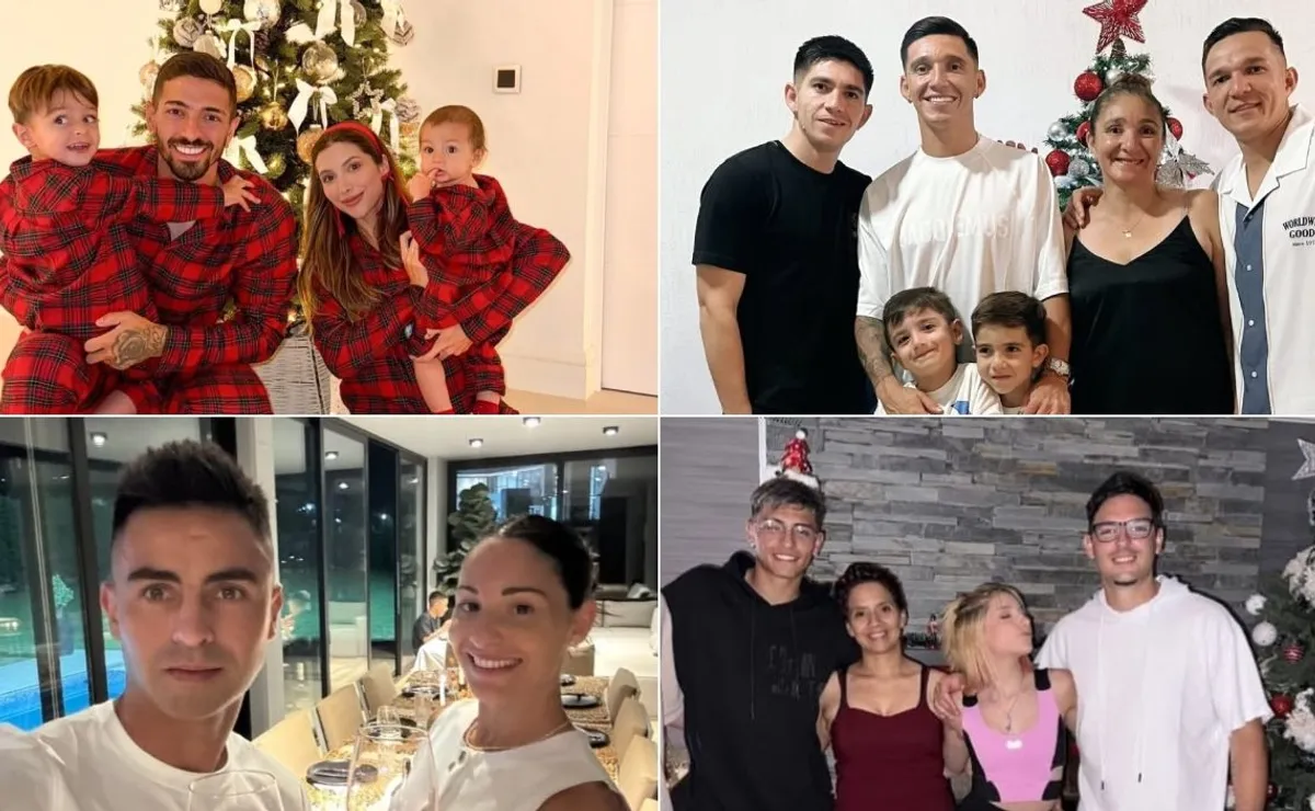 En pareja y en familia, así fueron los festejos de Navidad del plantel de River