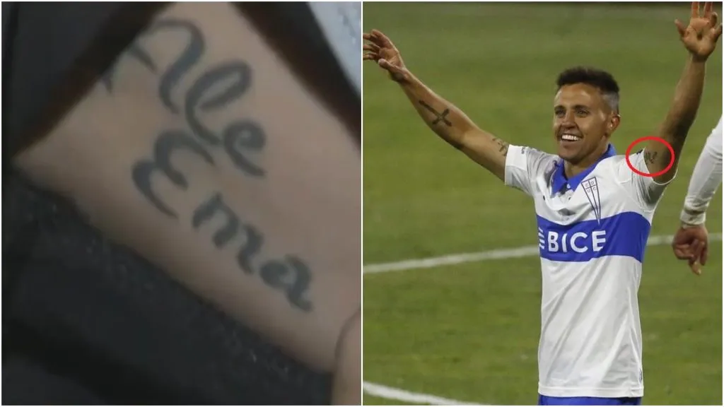 Diego Buonanotte lleva tatuados los nombres de dos de sus amigos fallecidos en un accidente.