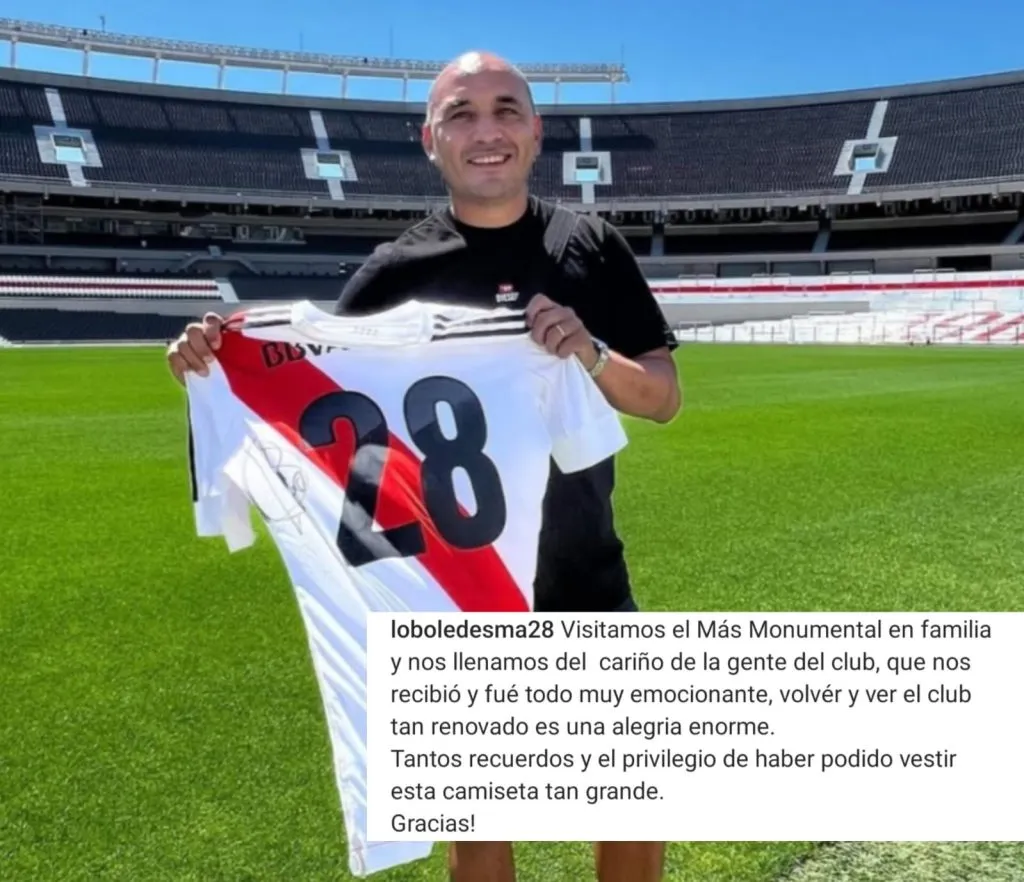 El Lobo Ledesma estuvo en el Monumental