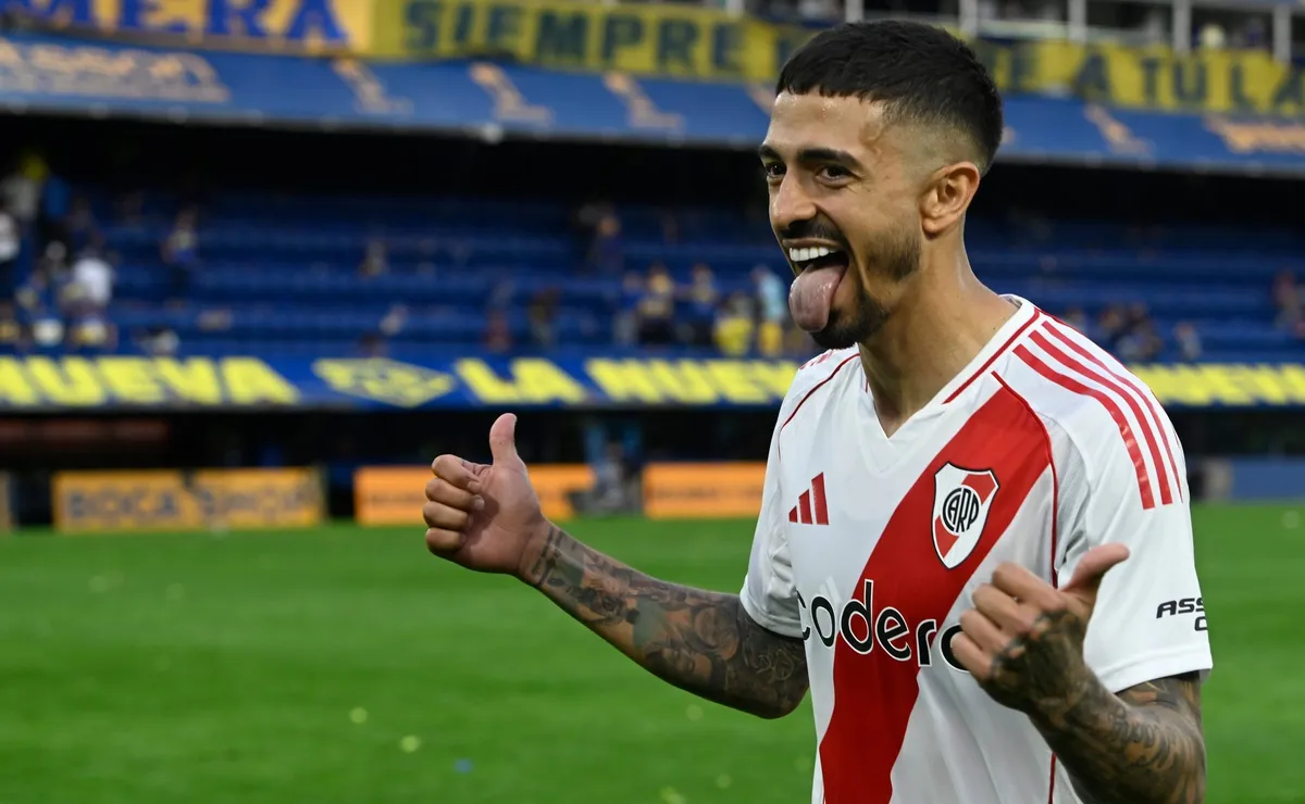 Manu Lanzini se mostró muy feliz e ilusionado por continuar en River