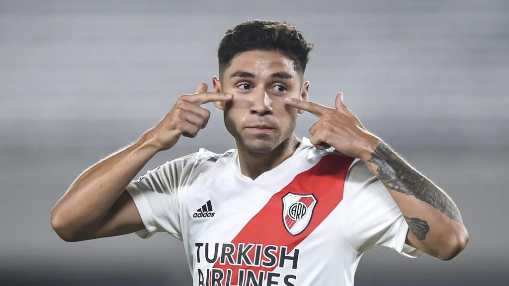 Montiel se vuelve a poner la camiseta de River. Foto: Getty
