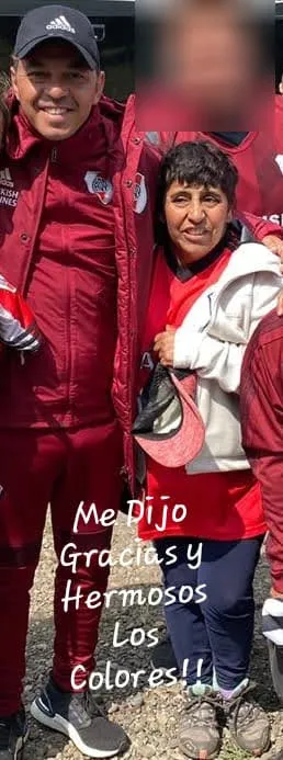 Marcelo Gallardo junto a Carmen Castillo.