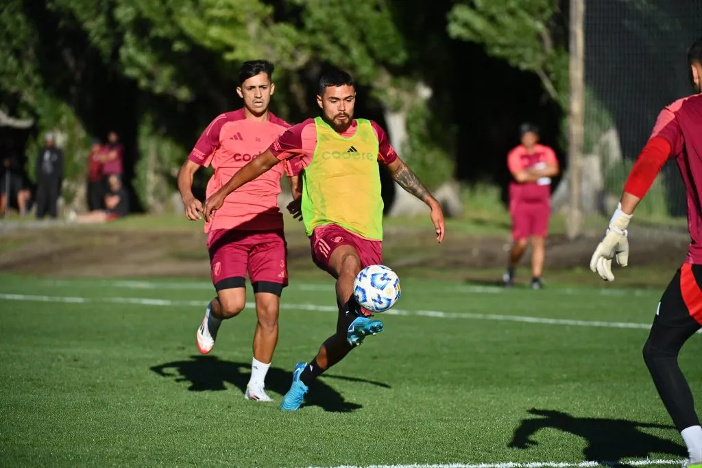 Pablo Solari debió abandonar el entrenamiento del miércoles (Foto: Prensa River).