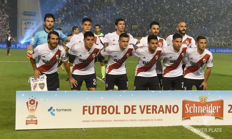 Los once de River en el último Superclásico de Verano. (Prensa River)