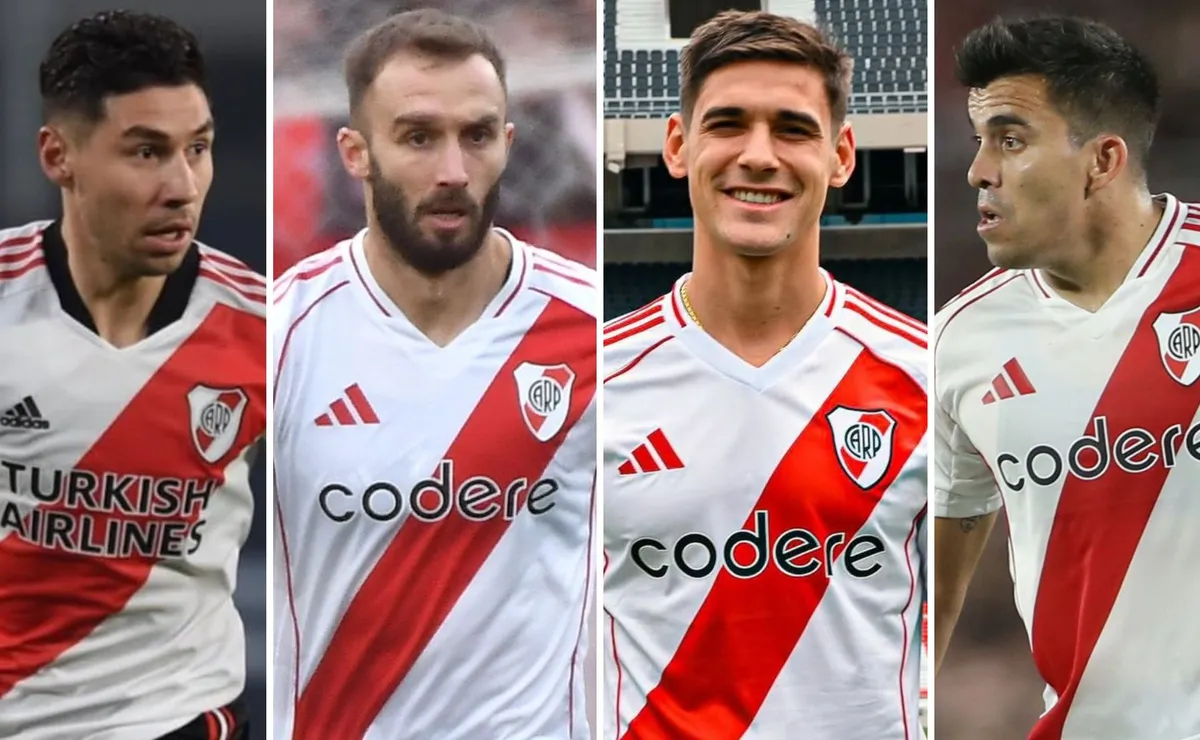 La línea de cuatro disponible para Gallardo.