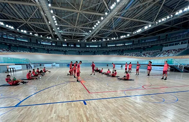 Los trabajos dentro del Velódromo Vicente Alejo Chancay.