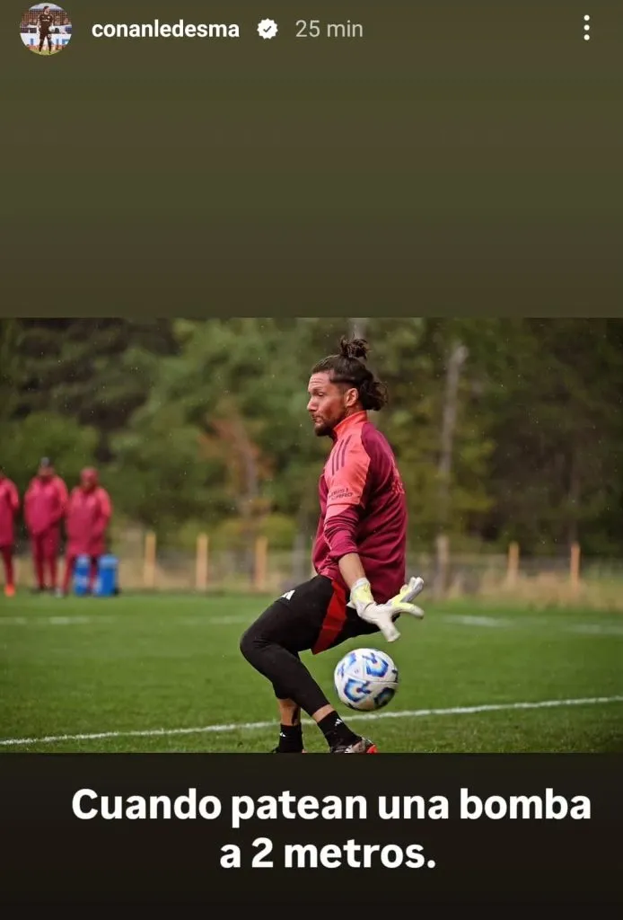 La historia de Conan Ledesma en Instagram.