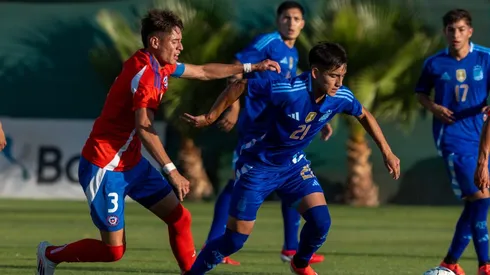 Ian Subiabre la rompió en un amistoso de la Selección Sub 20 (Prensa AFA).