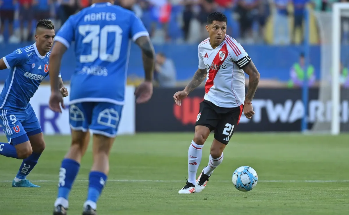 Enzo Pérez lleva 263 partidos disputados en River. Mostaza Merlo tiene 300 más. (Foto Prensa CARP).