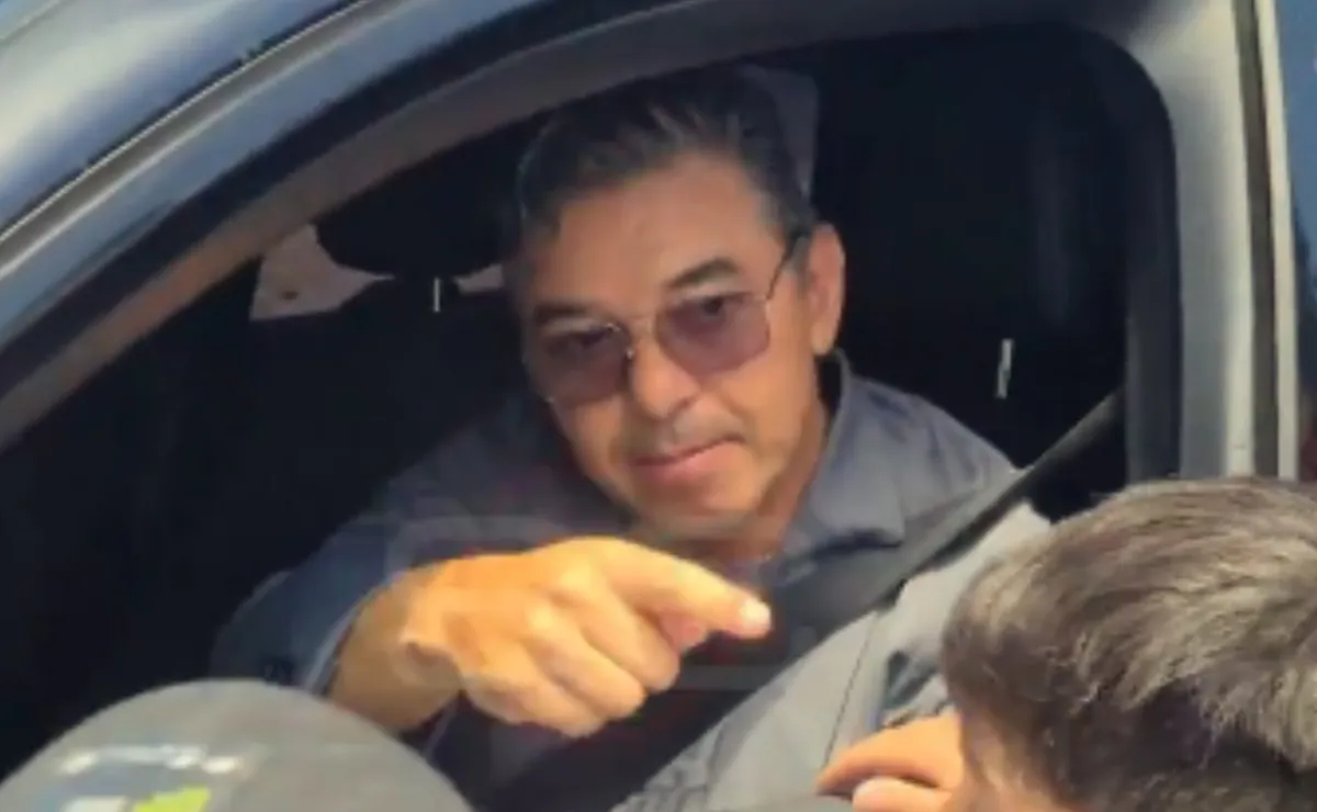 Gallardo y un gran momento en el predio de Ezeiza.