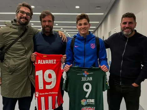 Se encontraron los goleadores: la foto viral de Julián con Cavenaghi