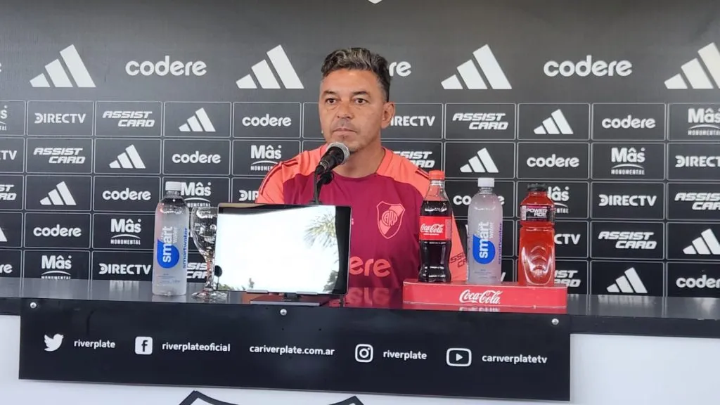 Marcelo Gallardo habló en conferencia de prensa.