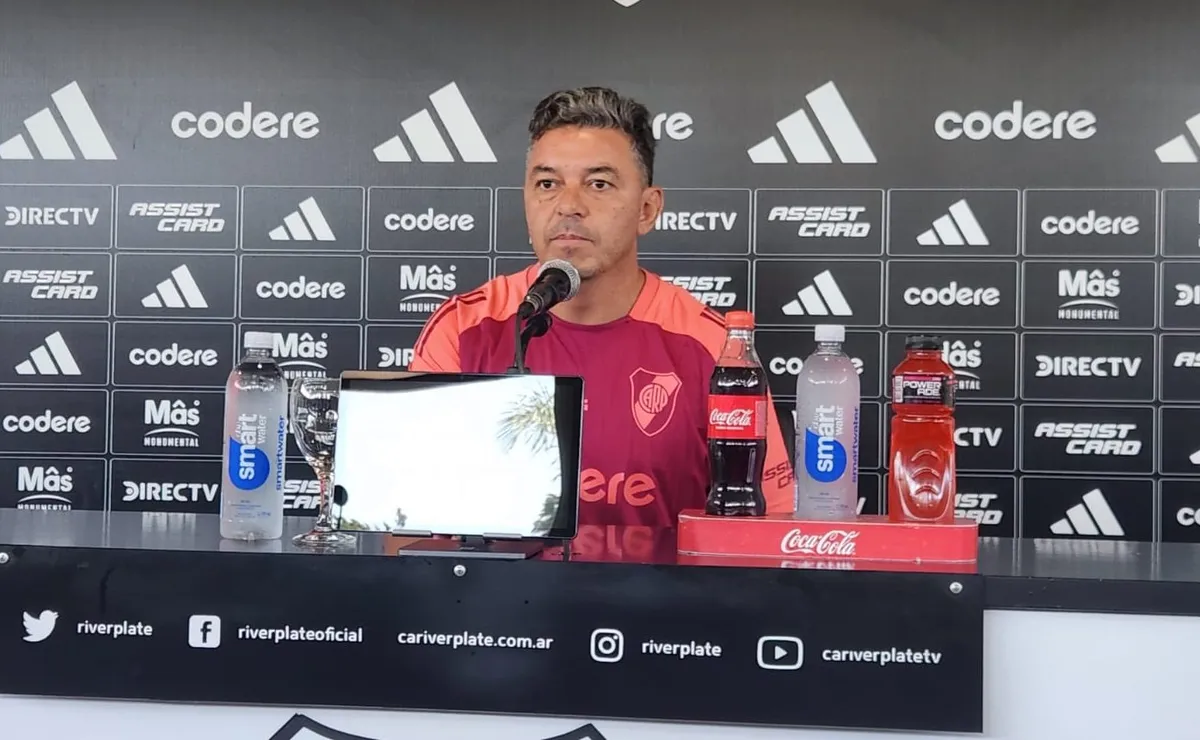 Marcelo Gallardo habló en conferencia de prensa.