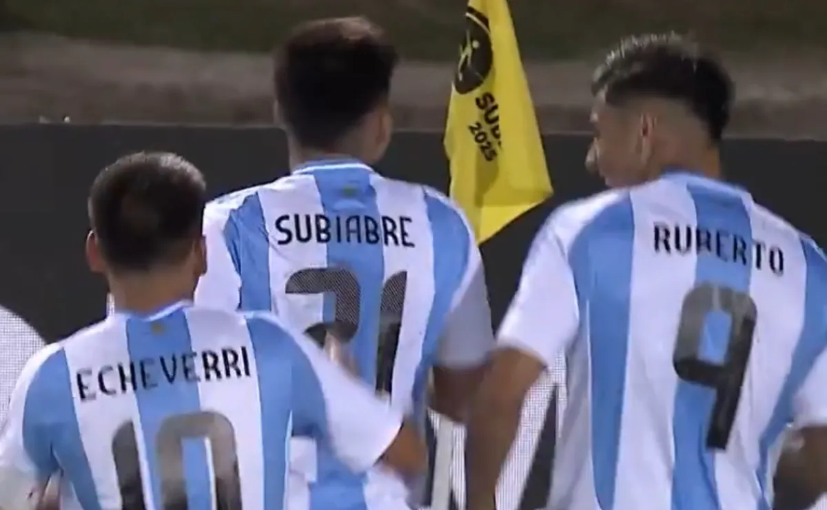 VIDEOS: los goles de Subiabre, Echeverri y Ruberto en Argentina vs. Brasil por el Sub-20