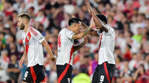 Los jugadores de River, en pleno festejo.