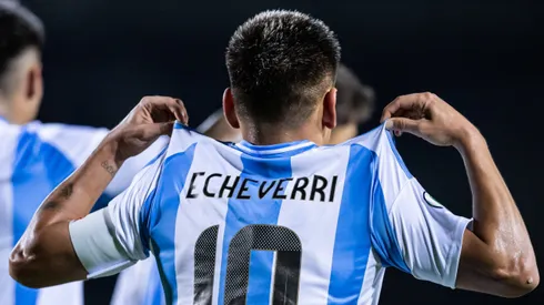Echeverri convirtió en Argentina vs. Colombia (Prensa AFA).