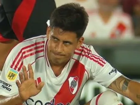 Alerta en River: Maxi Meza pidió el cambio en el final del primer tiempo