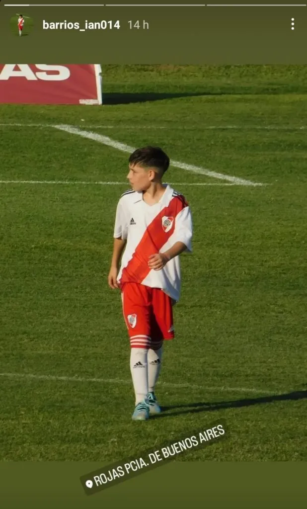 Ian Barrios ya tira magia con el Manto Sagrado (Captura Instagram).