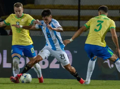 La formación de Argentina vs. Brasil por el Sub 20 con presencia de River