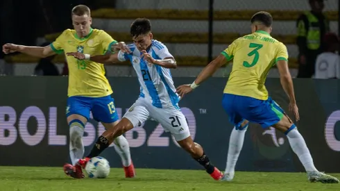 La formación de Argentina ante Brasil.