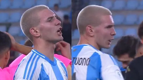 Franco Mastantuono se cruzó con un brasileño una vez terminado el partido.