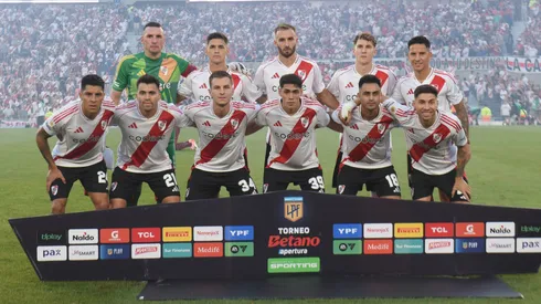 Los once titulares de River frente a Lanús.