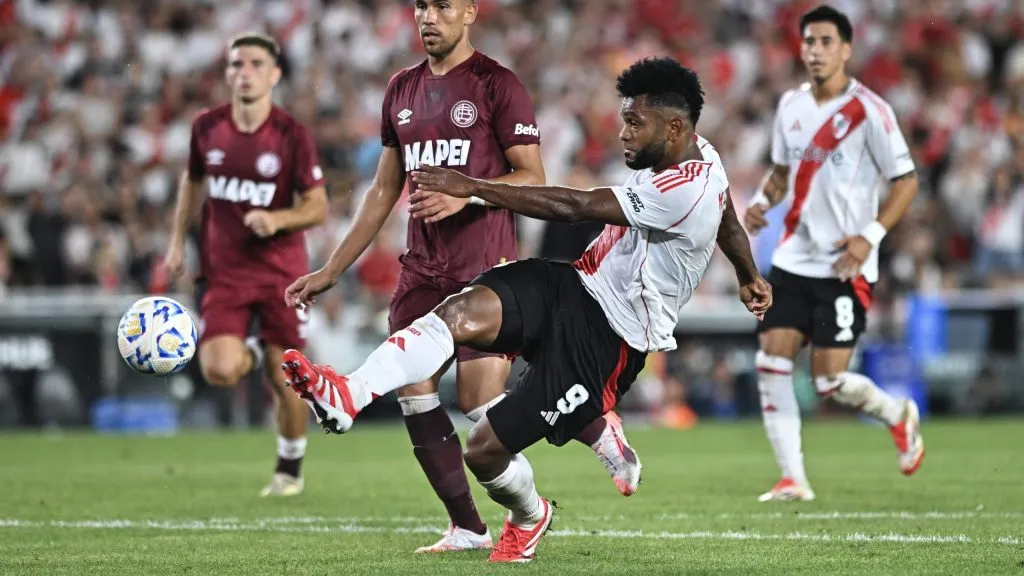 El momento de la ejecución fallida de Miguel Borja. Foto: Getty.