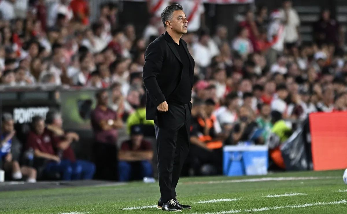 La palabra de Gallardo en conferencia vs. Lanús.
