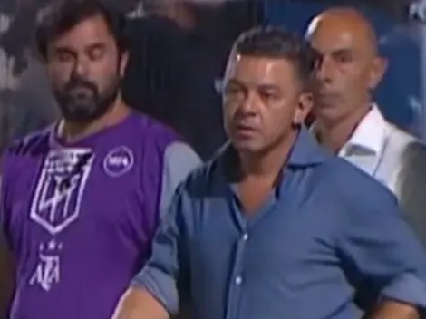 Los gestos de disgusto de Gallardo por la actuación de River en San Juan