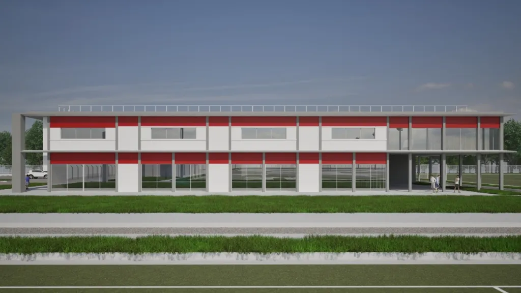 Así lucirá la Casa River por fuera una vez que esté construida.