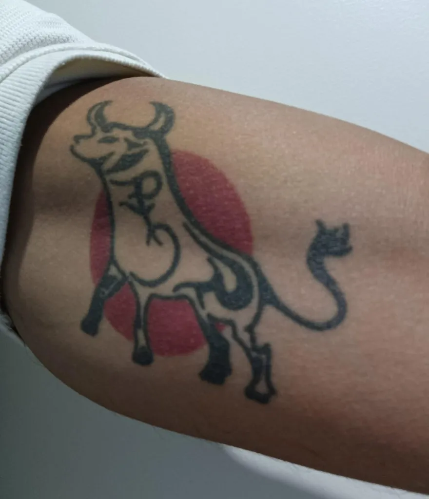 El tatuaje que tiene Olivero en uno de sus brazos.