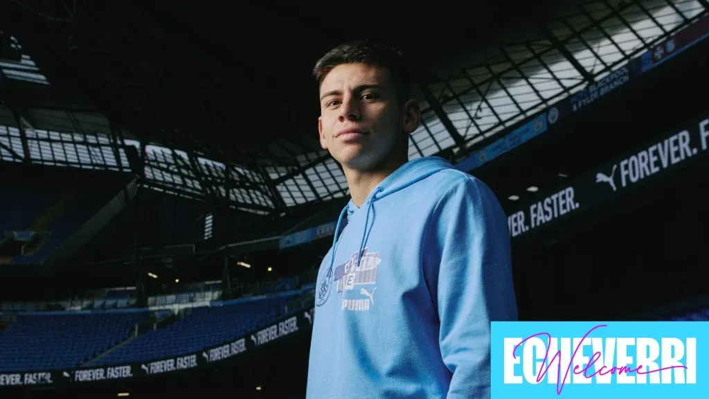 Echeverri fue presentado por Manchester. (Prensa M. City)