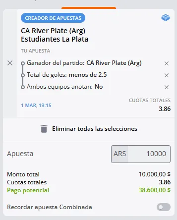 Apuestas combinadas