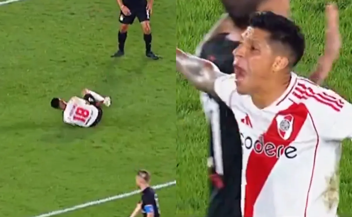 El reclamo de Enzo al Pity en el partido.