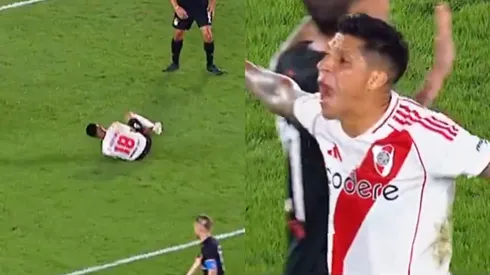 El reclamo de Enzo al Pity en el partido.