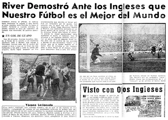 El día que el River de Walter Gómez goleó al Manchester City en Inglaterra.