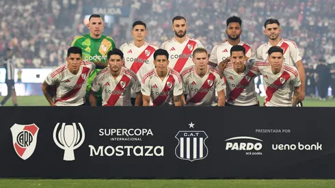 Los once titulares de River ante Talleres.