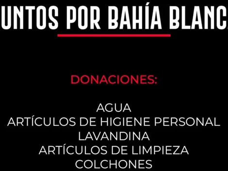 River comenzó una colecta solidaria por Bahía Blanca: cuándo y cómo donar