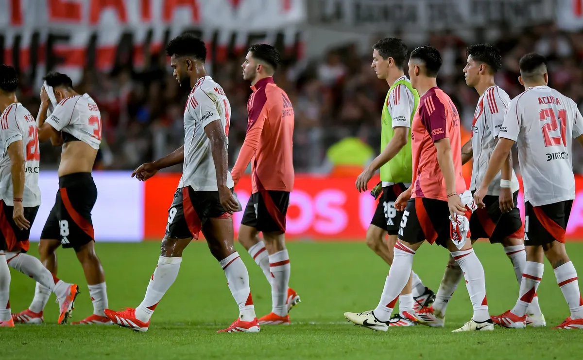 Los reprobados de River antes del partido.