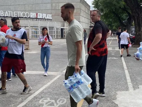 Para aplaudir: Pezzella, presente en la colecta de River por Bahía Blanca