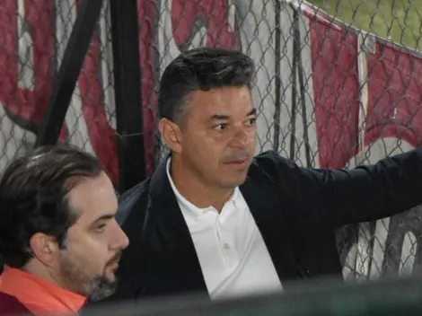 Gallardo estuvo mirando el partido de Reserva con un inesperado ex River