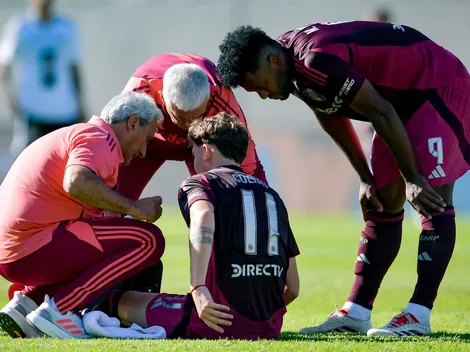 Alerta en River: Facundo Colidio sintió un dolor y pidió el cambio