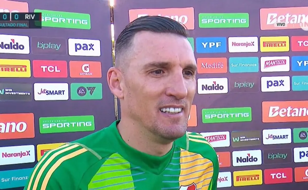 Qué dijo Franco Armani post empate con Riestra (Foto: Captura TNT).
