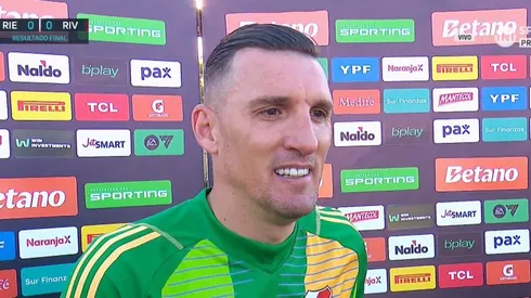 Qué dijo Franco Armani post empate con Riestra (Foto: Captura TNT).