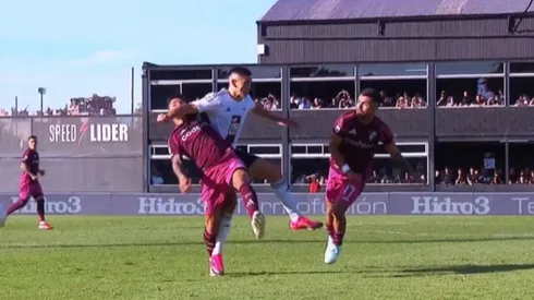 El codazo de Benegas a Enzo Pérez en Deportivo Riestra vs River.