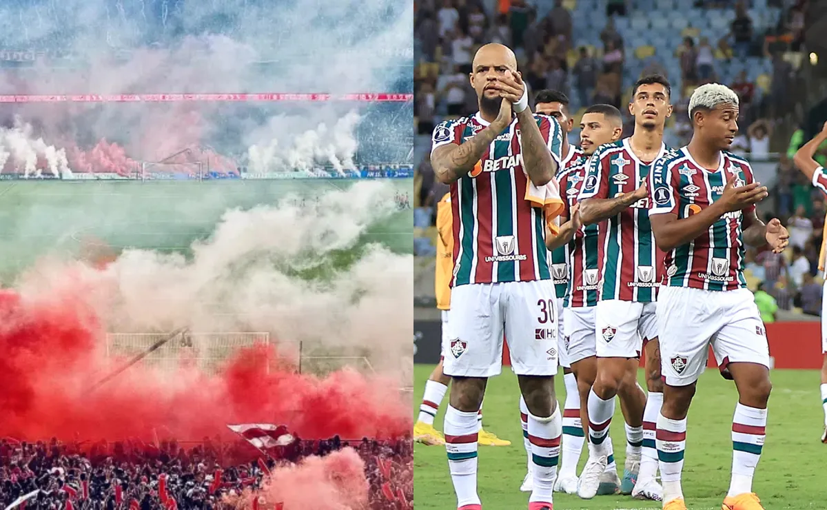 El brasileño Felipe Melo, rendido ante la hinchada de River y el Monumental.