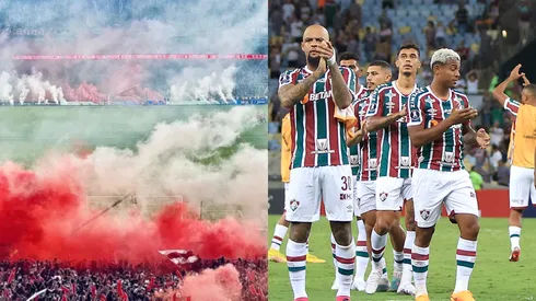 El brasileño Felipe Melo, rendido ante la hinchada de River y el Monumental.