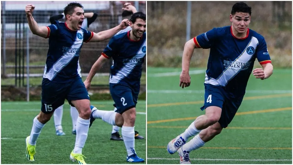 Rafael y Agustín Álvarez, los hermanos de Julián, juegan en el Club Argentino de Fútbol en Madrid.