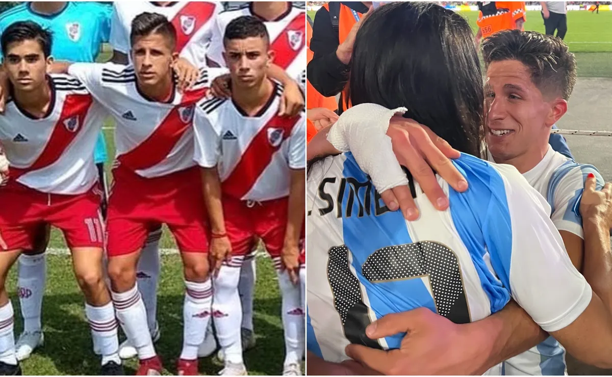 Giuliano Simeone, de las inferiores de River a hacer su primer gol en la Selección contra Brasil en el Monumental.